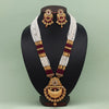 Rani Color Vilandi Kundan Matte Gold Temple Necklace Set (TPLN591RNI)