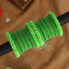 Green Color Thread Bangle Set Size: 2.4 (TRB144GRN-2.4)