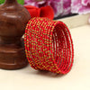Red Color Thread Bangle Set: 2.8 (TRB163RED-2.8)