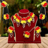 Red & Yellow Color Synthetic Rose Floral Bridal Set (TRN1768REDYLW)