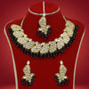 Black Color Kundan Meena Necklace Set (KN1029BLK)